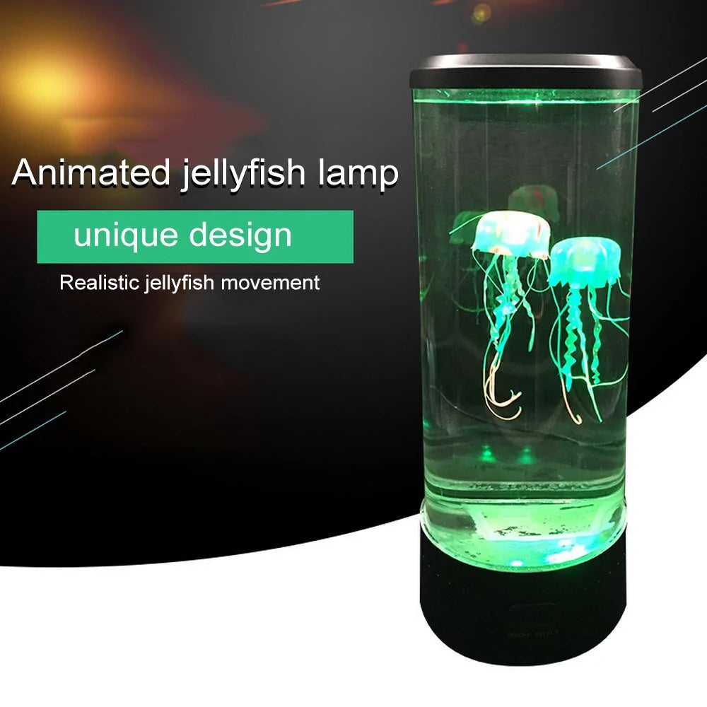 Lámpara Nocturna de Acuario con Medusas LED Cambiantes de Co