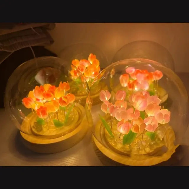 Lámpara de Noche de Tulipán Hecha a Mano - Ilumina tu Hogar con Estilo