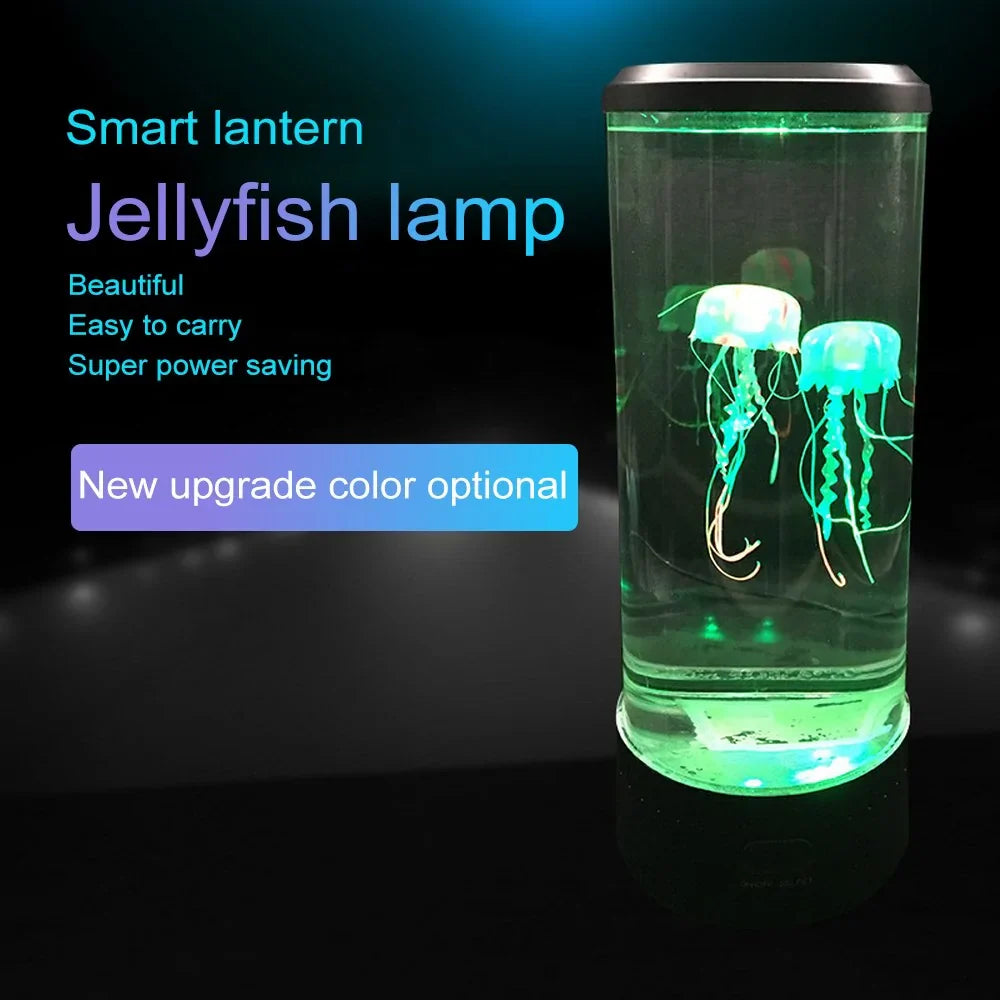 Lámpara Nocturna de Acuario con Medusas LED Cambiantes de Co