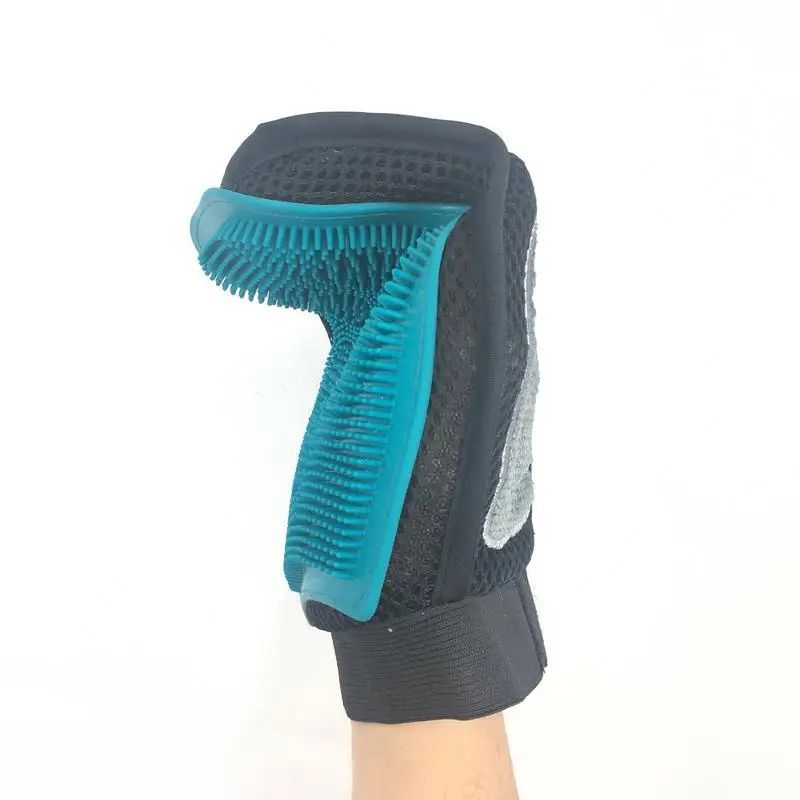 Horse Massage Gloves Pet Hair Gloves Silicone Horse Bathing Brush Breathable Horse Dehairing Gloves Horse Massage Scrubber